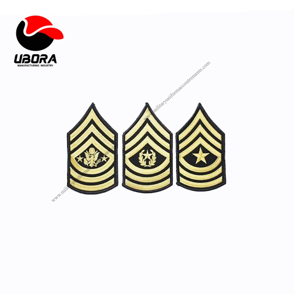 Chevron three different style Factory Embroidery Rank Chevron Government Uniform Accoutrements
